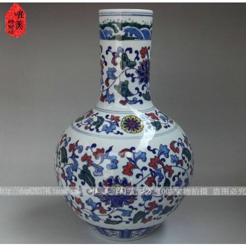 Jingdezhen ceramic blue and white vase blue and white antique blue and white at home