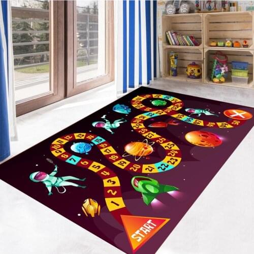 Astronaut And Number Game Patterned Carpet ,Non Slip Floor Carpet,Teens Carpet,Kids Carpet,Turkish Rug