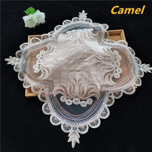 Nordic Romantic Lace Bordered Velvet Lattice Square Tablecloth Kitchen Coffee Table Mat Furniture Cover Living Room Decoration