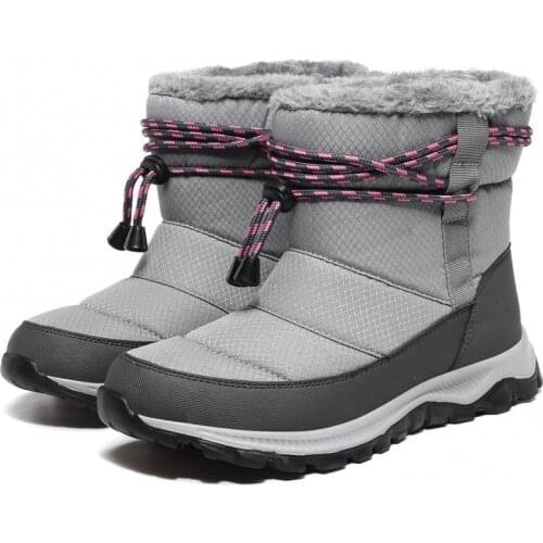 70% Hot Sale 1 Pair Women Winter Outdoor Ankle Shoes Warm Snow Waterproof Plush Padded Boots