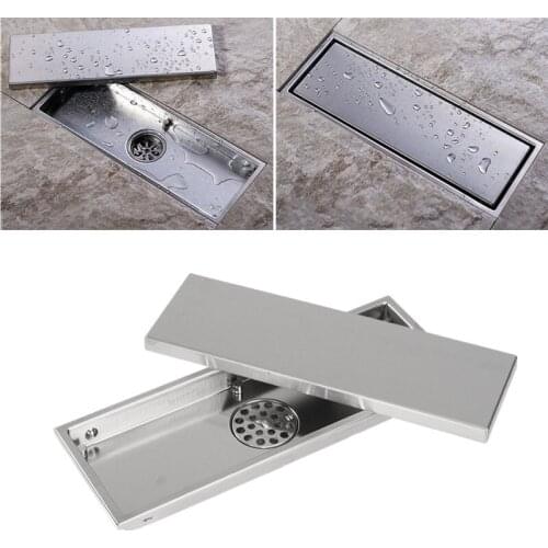 Stainless Steel Bathroom Floor Drain Linear Long Shower Waste Drainer Grate