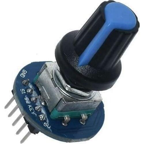 Rotary Encoder Module for Arduino Brick Sensor Development Round Audio Rotating Potentiometer Knob Cap