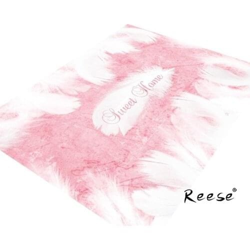 Reese European Floor Rug Feather And Words Printed Carpets For Living Room Hotel Under Table Customizable Washable Anti Silp