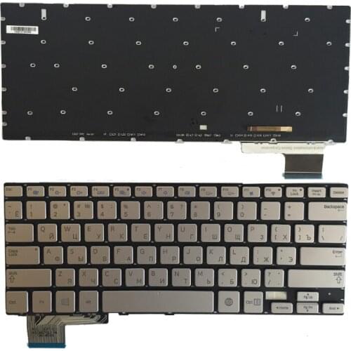 NEW Russian Keyboard FOR Samsung 730U3E NP730U3E 740U3E NP740U3E RU laptop keyboard Backlight Silver