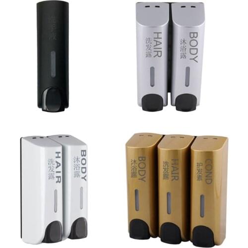 Single/Double/Triple Soap Dispenser Wall-mount Shower Bath Shampoo Dispenser Liquid Soap Container Home Bathroom Kit 649E