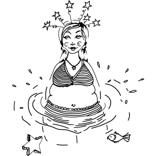 Girl Transparent Clear Stamps for DIY Scrapbooking/Card Making/Kids Christmas Fun Decoration Supplies