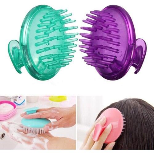 1PC Silicone Head Body Massager Shampoo Scalp Massage Brush Hair Washing Comb Body Shower Brush Bath Spa Slimming Massage Brush