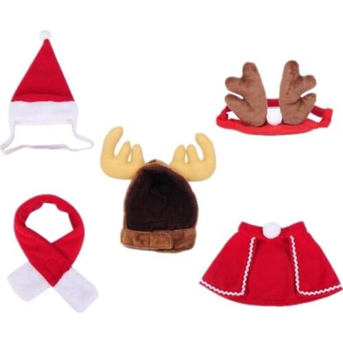 Dog Cat Hat Pet Cat Dog Caps Puppy Santa Xmas Hat Scarf Pet Clothes Christmas Decoration For Small Animals Costume Warm Apparel