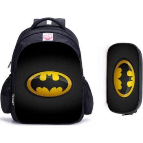 16 Inch Superhero Batman Children School Bags Orthopedic Backpack Kids School Boys Girls Mochila Infantil Catoon Bags