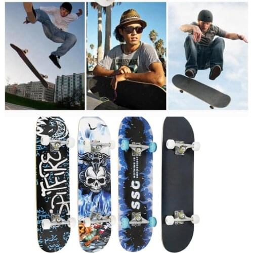 Four-Wheel Maple Silent Skateboard 79*20*8.5cm Skating Street Board Kids Adult Beginner Teens Long Board Skateboard HWC
