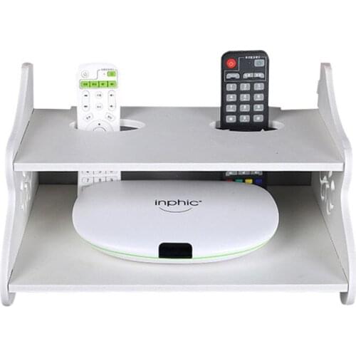 Living Room Router Storage Racks TV set Set-top Box Remote Control Wall Storage Shelf Wall Decor Phone Key Storage Box