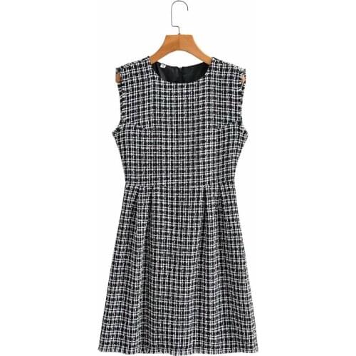 Модные платья в клетку Thinkingfish China At AliExpress