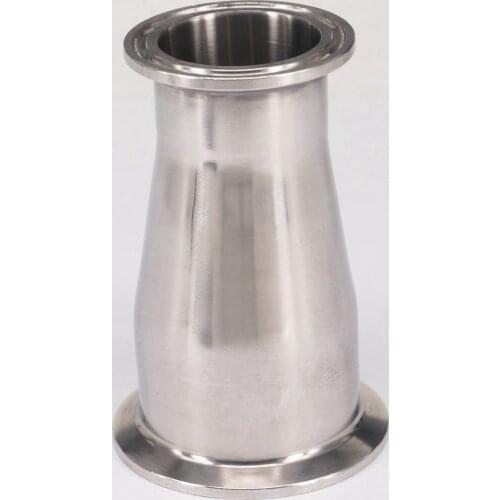 2" Tri Clamp Turn to 1.5" OD Butt Welding Reducer 304 Stainless Steel Sanitary Pipe Adapter Fitting Homebrew Beer Wine