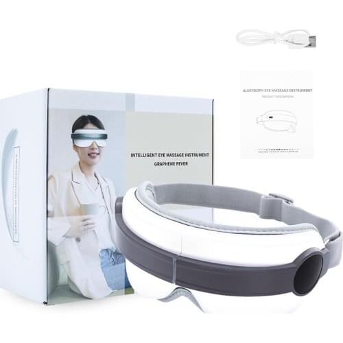 Smart Eye Massager Heating Bluetooth Music Eye Care Instrumen Vibration Massager Foldable Timing Relieve Fatigue And Dark Circle
