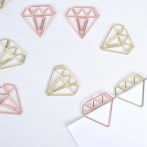 1pc new creative cute Diamond metal memo paper clips set index bookmark for books office school stationery supplies