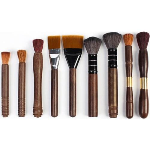 1Pcs Puer Tools Natural Wood Long Handle Tea Tray Cleaning Tools Brush Soft Teapot Brushes Prying Tea Brick Professional Tool