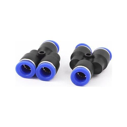 2pcs 10mm Push In Y Shaped Pneumatic Air Quick Fitting Joint Connector