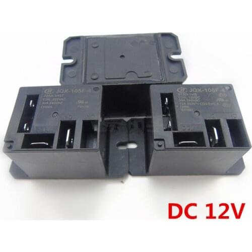 2pcs/lot Power Relay JQX-105F-4 012D-1HS 12VDC HF-105F-4-012D-1HS Relay 15A 250V 30A 240VAC