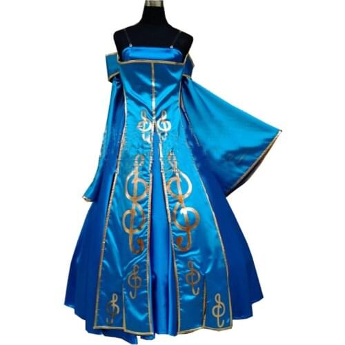 2018 LOL Sona Cosplay Costume Elegant Dress