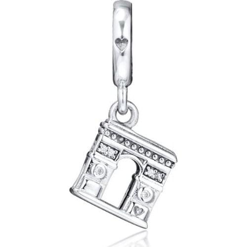 2019 Triumphal Arch Sign Charms for Women Bracelets 925 Sterling Silver Jewelry World Famous Building Charms for Jewelry Making