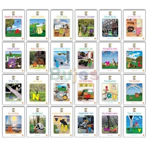 24 Books/set, Starters Letter Buddies, Graded Reading of Letters ,A-Z Sequence! Enlightenment Push,children Letter Teaching Book