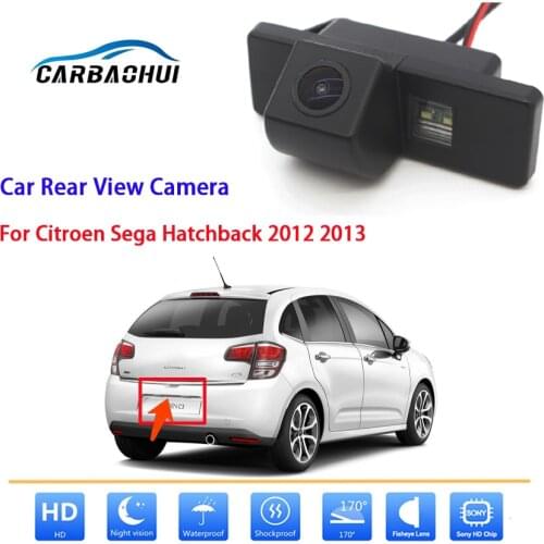Car Rear View Backup Camera For Citroen Sega Hatchback 2012 2013 CCD Full HD Night Vision Reverse Parking Camera Waterproof