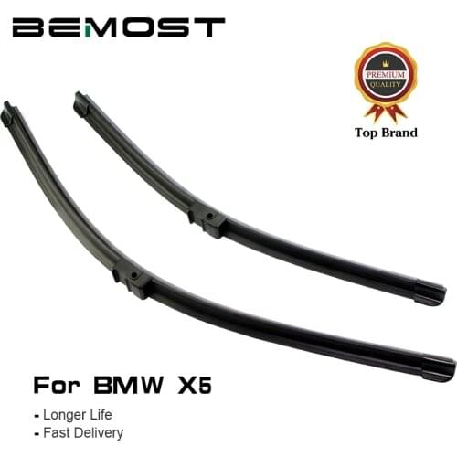 BEMOST Car Front Window Windshield Wiper Blades Natural Rubber For BMW X5 E70/E53/F15 1999 To 2017 Side Pin/Push Button/U Hook