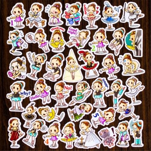 DIY handbags around the ballet girl album decorative diary stickers 40PCS scrapbooking