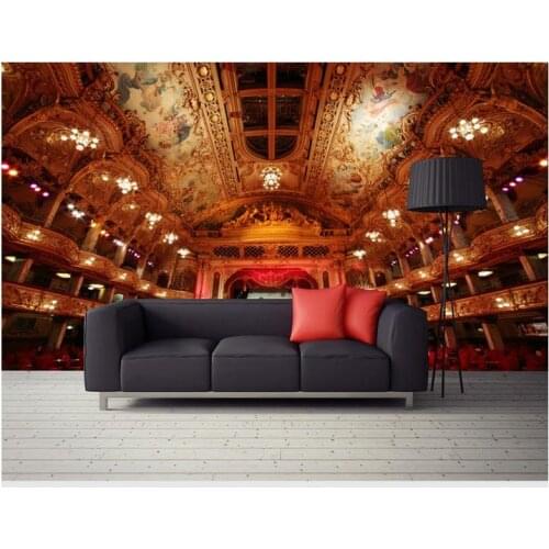 Customized 3d wallpaper 3d tv wallpaper murals Open hole 3 d space background color stereoscopic mural wall church wallpaper