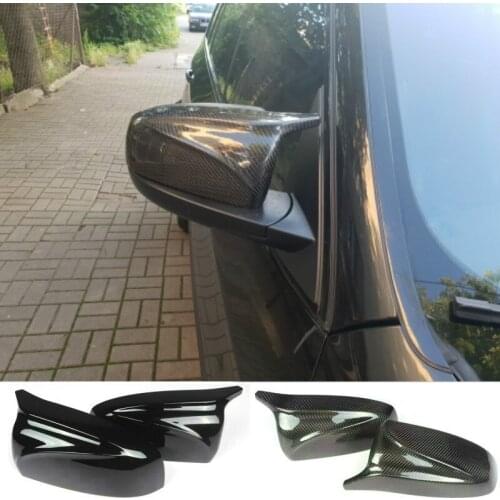 A Pair Carbon Fiber/ABS Mirror Cover X5 X6 Car Side Rearview Mirror Cap Cover Replacement For BMW X5 X6 E70 E71 2007-2013