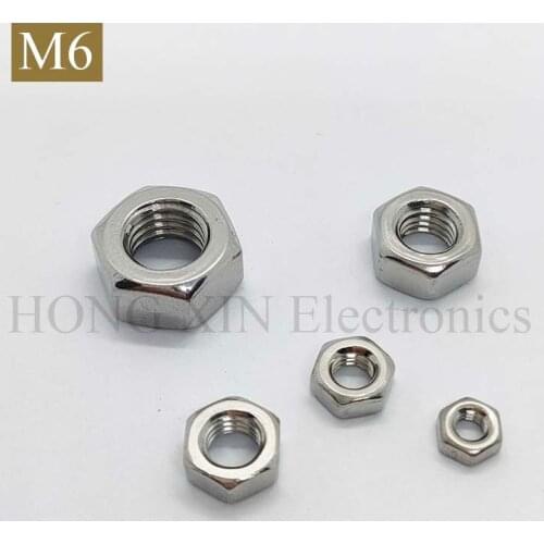 【M6】304 Stainless Steel DIN934 Hexagon Hex Nut 1pcs