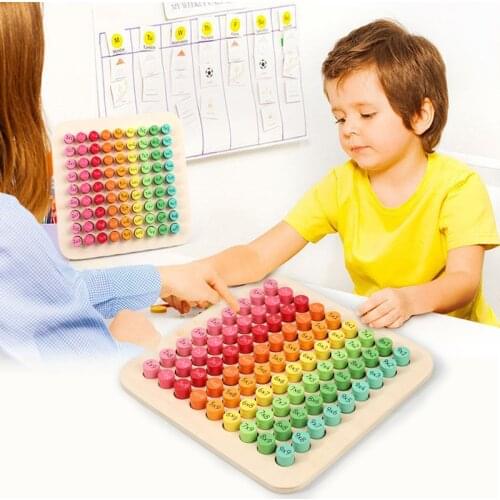 Mathematics 9x9 Multiplication Table Math Toy Montessori Materials learning Digital Early Education Wooden Toys For Children New