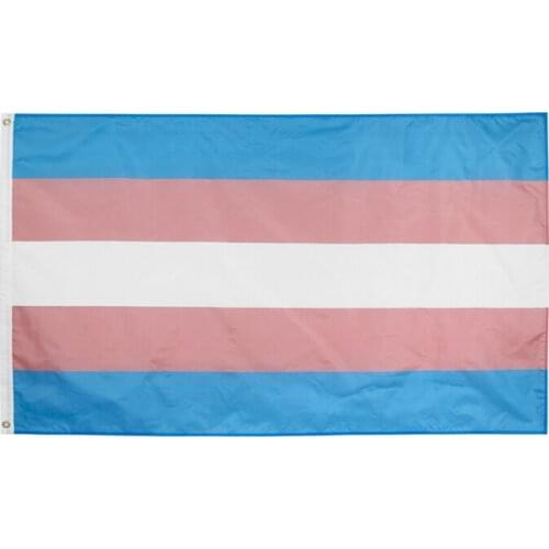 Cheap 90x150cm LGBT Trans Transgender Pride Flag Banner 3x5ft 100/200/500/1000 Pcs Polyester Printed