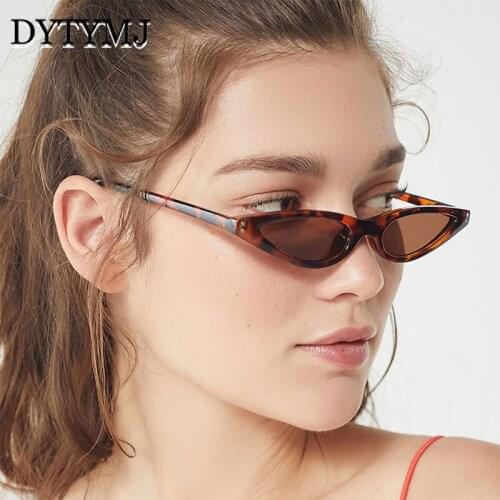 DYTYMJ 2021 Cat Eye Sunglasses Women Luxury Designer Women Glasses Classic Vintage Cateye Eyewear Men Retro Small Gafas De Sol