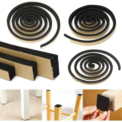 10/15/20mm Width Foam Sealing Tape 10mm Thickness Self Adhesive Window Door Seal Strip Foam Insulation Tape Anti-collision Tape