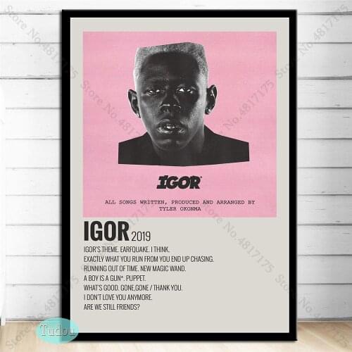 Poster Prints Tyler the Creator Flower Boy IGOR Rap Music Album Star Art Canvas Painting Wall Pictures Living Room Home Decor