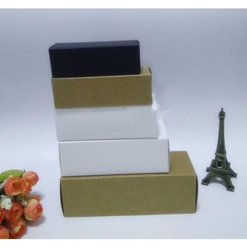 Blank White Black Kraft Paper Box for Dropper Bottle Cosmetics Party Gift Boxes valve tubes
