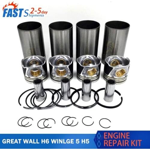 Engine Repair Kit Piston & Cylinder Liner & Piston Ring & Piston Pin for Great Wall H6 WINLGE 5 H5 X200 4D20 Diesel Engine car
