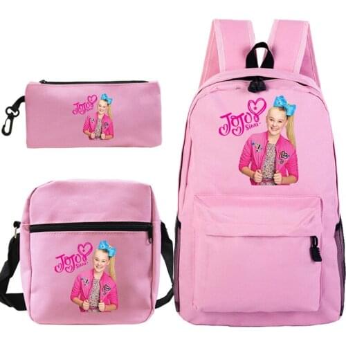 3Pcs/set Jojo siwa Backpack men women Travel bags Boys Girls rucksack Laptop Satchel Teens back to school bag