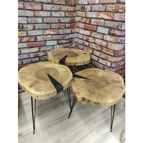 Modern Original Walnut 3'lü Zigon coffee table coffee tables table basse furniture living room table