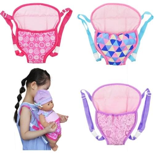 Dolls Out Going Carry Bag Sleeping Bag Doll Accessory for 43cm Baby New Born Doll 18 Inch Doll Backpack Bag