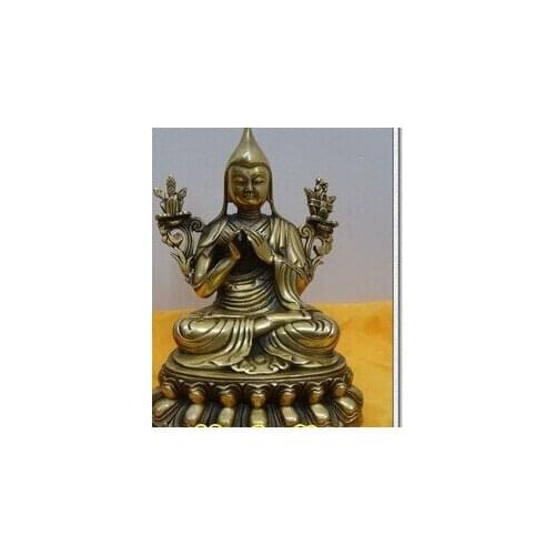 Tibetan Buddhist bronze LA MA BUDDHA, Tsongkhapa buddha statue 19 cm 1.2 KG