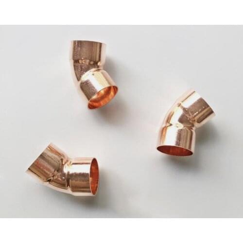 28mm Inner Dia x1mm Thickness Copper 45 Elbow Scoket Weld End Feed Coupler Plumbing Fitting Water Gas Oil 45 Deg