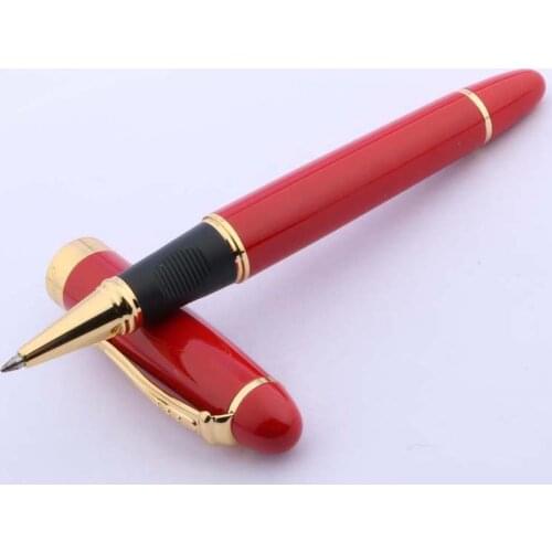 High quality brand Jinhao 450 Bright Red Golden Trim Metal Rollerball Pen Business Office school supplies Writing