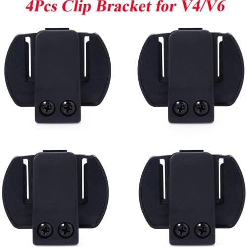 4Pcs V4 V6 Helmet Clip Bracket Bluetooth Motorcycle Intercom Bracket Clip Accessories for Vnetphone V4 V6 Helmet Interphone