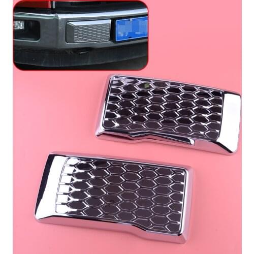 1 Pair Chrome ABS Exterior Front Left Right Bumper Corner Panel Cover Trim Fit for Ford F150 2015 2016 2017 2018 2019 2020 2021