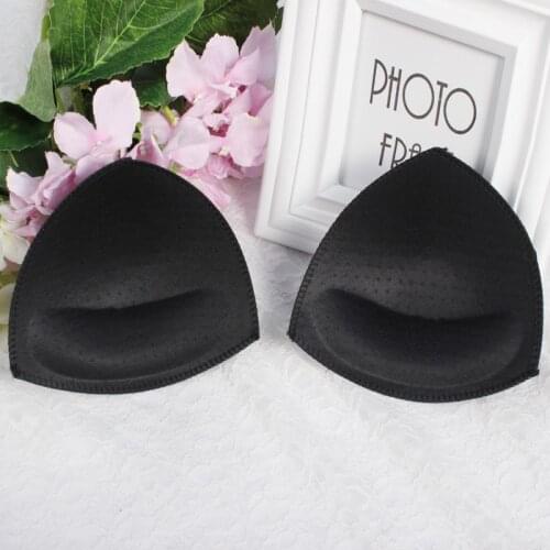 1 Pair Women Intimates Accessories Triangle Sponge Swimsuit Breast Push Up Padding Bra Foam Insert Cotton Chest Enhancers