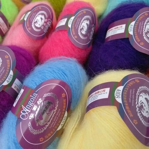 10balls 250g Angola Amorous Feelings Thin Mohair Yarn Hand Knitting Plush Fine Wool Crochet Yarn Villi Plump Delicate Smooth