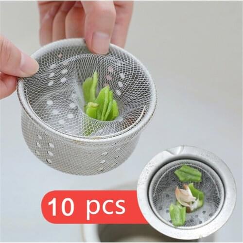 10 pcs Isolation Clogging Prevent Kitchen Bathroom Shower Drain Residue Collector Sink Strainer Filter Net Bag Disposable