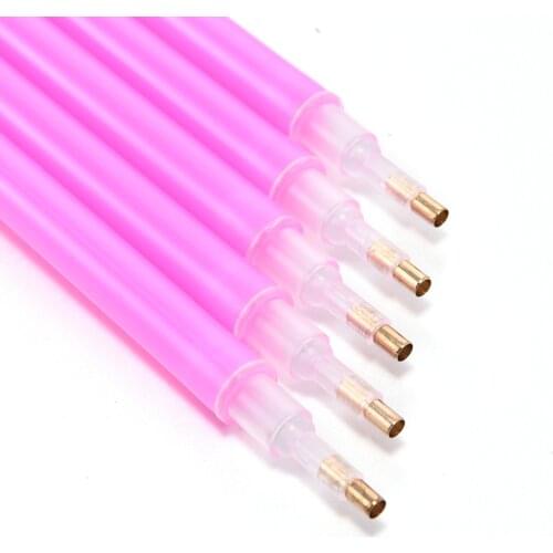 5 Pcs Nail Art Tools Nail Rhinestone Gem Picker Pink Crystal Dotting Pen Pretty Manicure Professional Ongles Materiel Professio